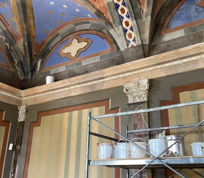 Particolare - durante il restauro